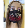 Delta Sigma Theta Roots Rhinestone Bling Face Mask Red