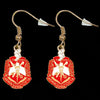 Delta Sigma Theta Shield Golden Earrings