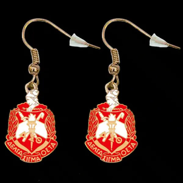 Delta Sigma Theta Shield Golden Earrings