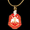 Delta Sigma Theta Shield Golden Necklace