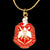 Delta Sigma Theta Shield Golden Necklace