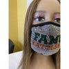 FAMU Florida A & M Rhinestone Bling Face Mask