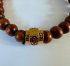 Omega Psi Phi Natural Wooden Beaded Bracelet