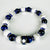 Zeta Phi Beta ZPB Tiger Eye Stone Bracelet Blue and White