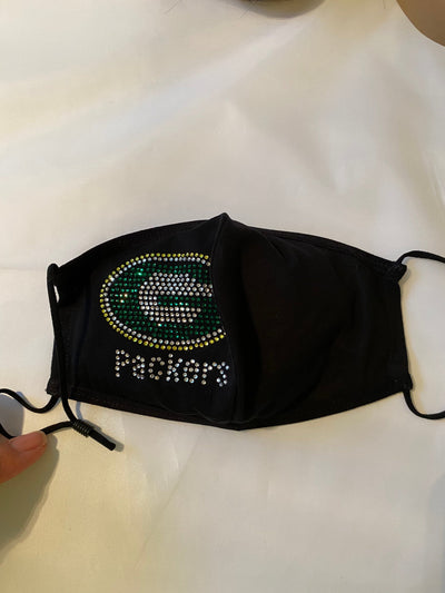 Green Bay Packers Side Logo Bling Face Mask