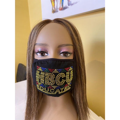 HBCU Educated Bling Face Mask Multicolor