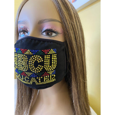 HBCU Educated Bling Face Mask Multicolor