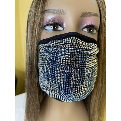 Hampton University Rhinestone Bling Face Mask