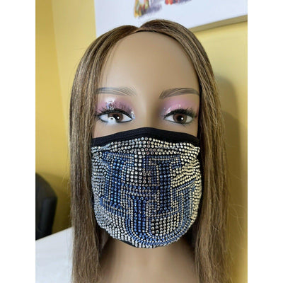 Hampton University Rhinestone Bling Face Mask