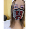 Howard University Rhinestone Bling Face Mask Red