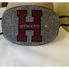 Howard University Rhinestone Bling Face Mask Red