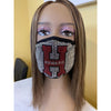 Howard University Rhinestone Bling Face Mask Red