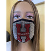 Howard University Rhinestone Bling Face Mask Red