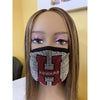 Howard University Rhinestone Bling Face Mask Red