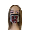 Howard University Rhinestone Bling Face Mask Red