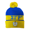 Sigma Gamma Rho Embroidered Knit Beanie Hat Blue