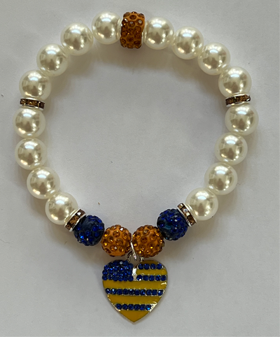 Kamala Harris Sigma Gamma Rho Heart Of America Bling Pearl Bracelet