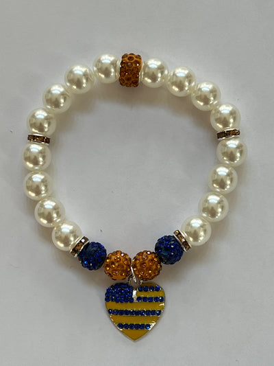 Kamala Harris Sigma Gamma Rho Heart Of America Bling Pearl Bracelet