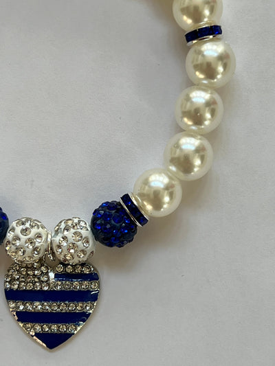 Kamala Harris Zeta Phi Beta Heart Of America Bling Pearl Bracelet