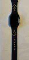 Masonic Silicone Apple Watch Band Size 42/44/45 MM Black