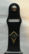 Masonic Silicone Apple Watch Band Size 42/44/45 MM Black