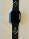 Masonic Silicone Apple Watch Band Size 42/44/45 MM Black