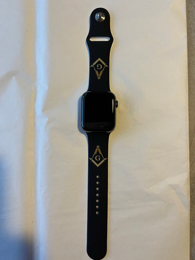 Masonic Silicone Apple Watch Band Size 42/44/45 MM Black