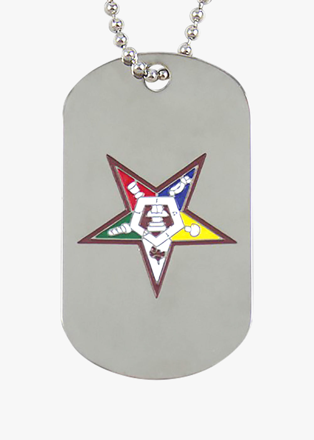 OES Eastern Star Double Side Dog Tag Necklace