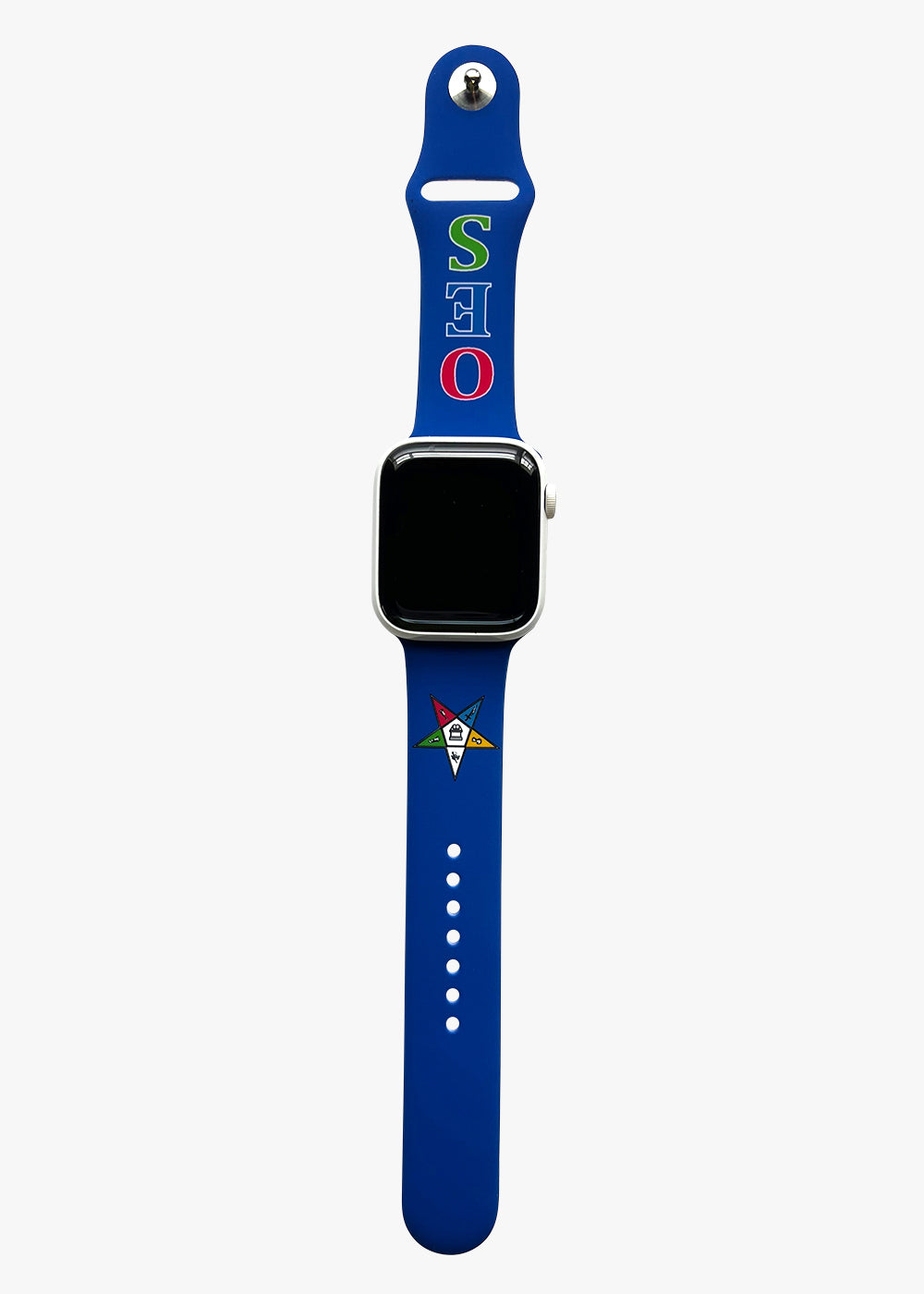 Blue silicone fashion apple watch band