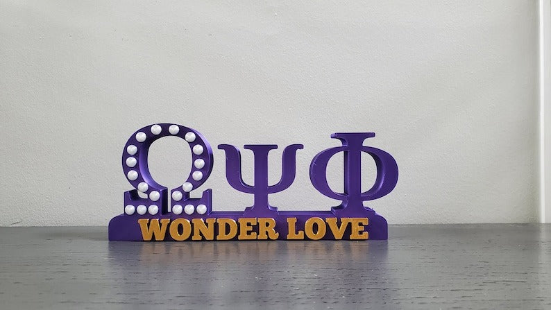 OMEGA PSI PHI Fraternity Personalized Desk Plate