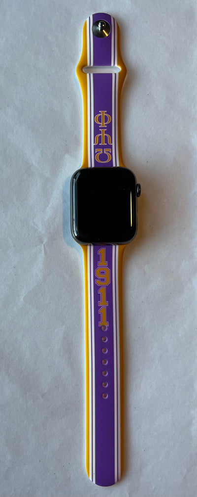 Omega Psi Phi Apple Watch Band Purple Size 42/44/45 mm