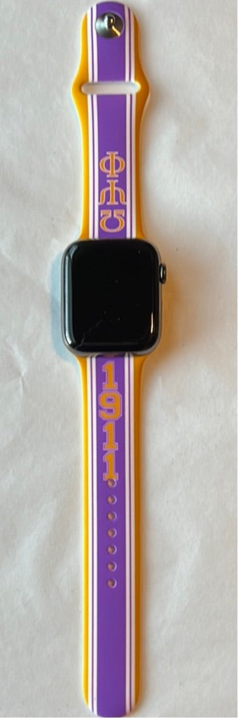 Omega Psi Phi Apple Watch Band Purple Size 42/44/45 mm