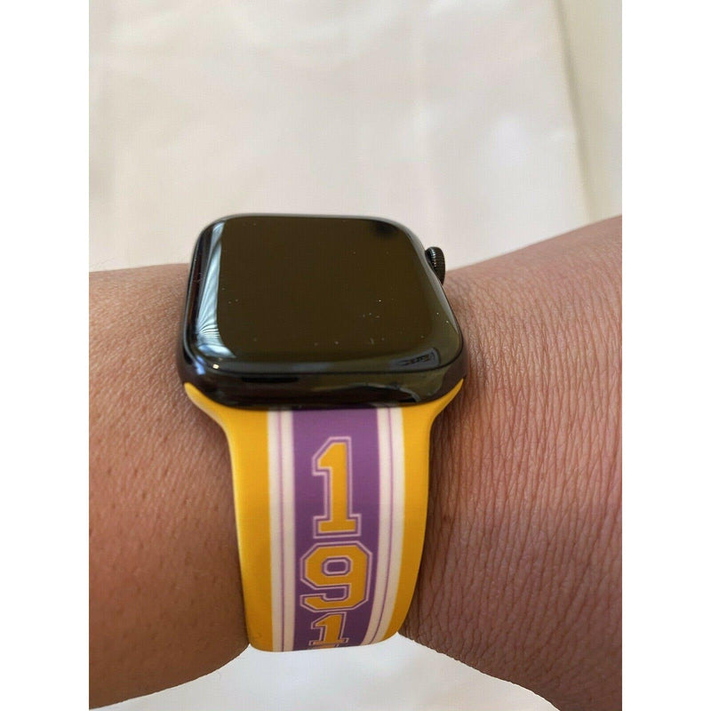 Omega Psi Phi Apple Watch Band Purple Size 42/44/45 mm