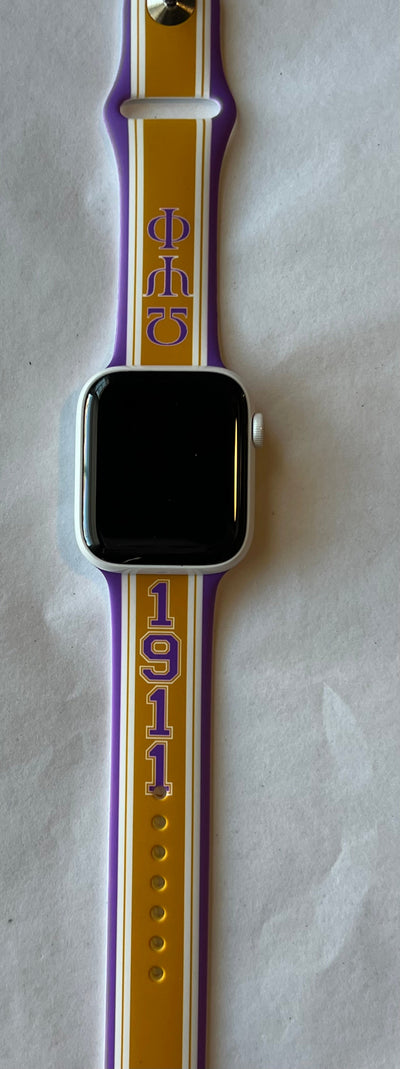 Omega Psi Phi Apple Watch Band Size 42/44/45 mm Gold