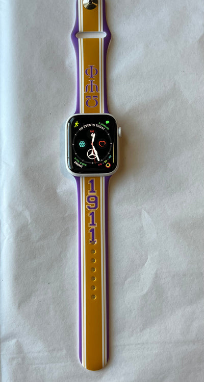 Omega Psi Phi Apple Watch Band Size 42/44/45 mm Gold