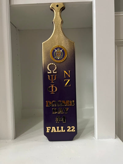 Omega Psi Phi Custom Wooden Paddle Ombré