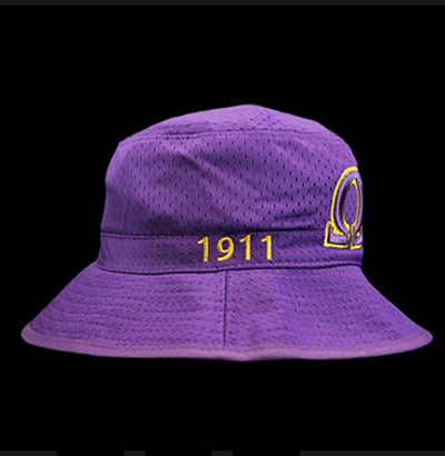 Omega Psi Phi Embroidered Bucket Hat Purple