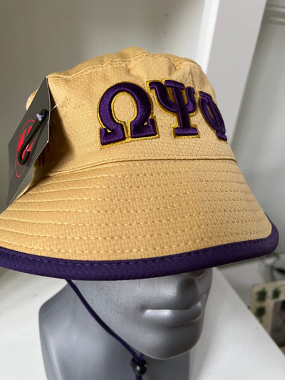 Omega Psi Phi Flexfit Bucket Hat Khaki