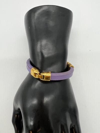 Omega Psi Phi Leather Bracelet