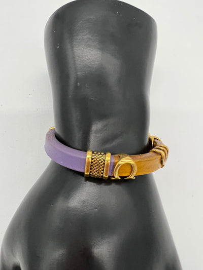 Omega Psi Phi Leather Bracelet