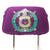 Omega Psi Phi ΩΨΦ Shield With Greek Letters Car Seat Headrest Cover Purple Set of 2