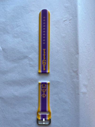 Omega Psi Phi Samsung Galaxy Watch Band Purple Size 22 MM