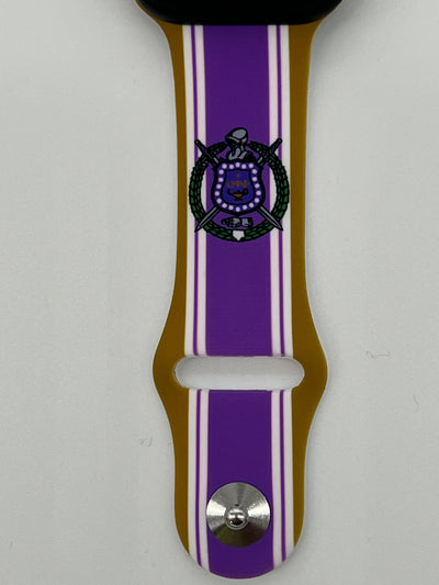 Omega Psi Phi Shield Apple Watch Band Size 42/44/45 mm