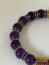 Omega Psi Phi Two Tone Beaded Elastic Bracelet