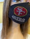 San Francisco 49ers Bling Face Mask Side Logo