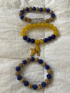 Sigma Gamma Rho Beaded Bling Elastic Charm Bracelet Set