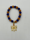 Sigma Gamma Rho Beaded Bling Shield Elastic Charm Bracelet