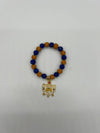 Sigma Gamma Rho Beaded Bling Shield Elastic Charm Bracelet