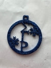 Sigma Gamma Rho Bling Glitter Christmas Ornaments