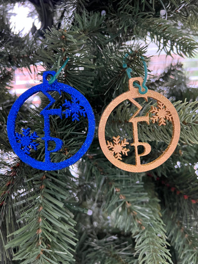 Sigma Gamma Rho Bling Glitter Christmas Ornaments